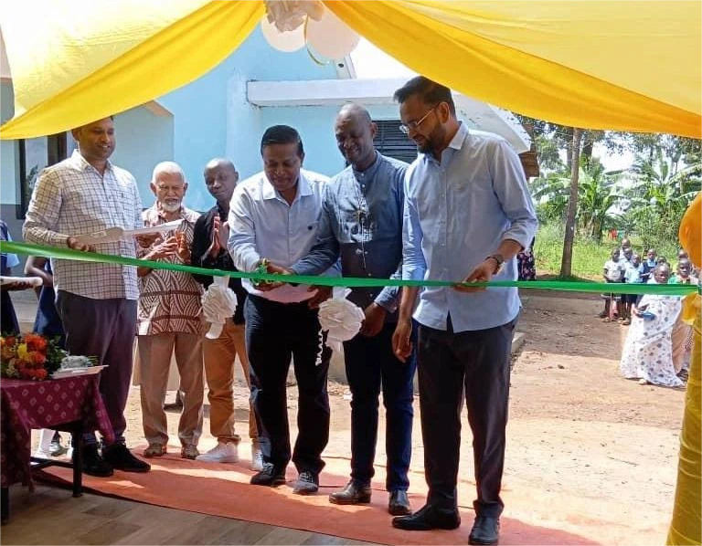 Br. Shajan Antony, Provincial Superior Province of Pune and Br. Nicodeme Provincial Superior of East Africa Inaugurating the Admin Block St. Kizito Primary School. Grateful to Romain Landry Board, Canada